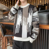 Korean Version Of High Street Clothes Men In Spring And Autumn 2025 New Trendy Languid Knitted Sweater Long Sleeves