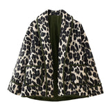 2025 Women's Fashion New Leopard Print Loose Jacket Lamb Wool Jacket