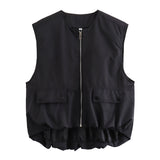 2025 Women's New Products Under The Wrinkled Vest Street Fashion Summer Loose Vest