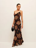 Autumn/Winter 2025 New Sling Print V-Necked Trousers Short-Sleeved Women's Waist French Jumpsuit