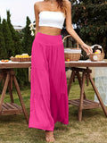 2025 Summer Leisure Wide-Legged Cotton Pop High-Waisted Loose Trousers Women's Trousers