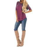 Women's Clothing 2025 Autumn And Winter Round Collar Long-Sleeved T-Shirt Solid Color Loose Top Before The Short And Rear Long Tuxedo Women's T