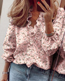 2025Wishebay Spring And Summer New Long-Sleeved Leafed Shirt