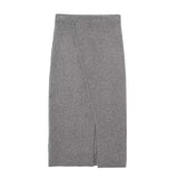 23 Autumn New Women's Fashion Simple Knitted Double Coat + Skirt
