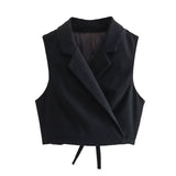 New Fashion Trend Women's Linen-Blend Body Vest Casual Shorts