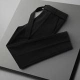 Long Trousers Men's Spring And Summer Nine-Point Trousers Men's Business Nine-Point Trousers Casual Is Decorating Straight Pants Men
