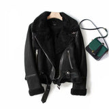 Women's Clothing 2025 New Large-Clip Women's Style Thick Locomotive Leather Fur Coat