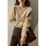 Autumn/Winter 2025 Mahjong Sweater New French Vintage Long Sleeve Knitted Fashion T-Shirt Loose Bottom