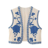 Embroidered V-Neck Sleeveless Coat With New Women's Summer Vest
