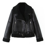 Women's Clothing 2025 New Large-Clip Women's Style Thick Locomotive Leather Fur Coat