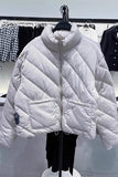 Autumn And Winter New Twill Quilt Cotton Jacket Jacket With Long Sleeves To Keep Warm