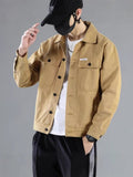 Fashion Denim Jacket Men's Spring And Autumn Korean Version Of The Loose Tide Branded Baggy Jacket Large-Size Yellow Denim Clothes