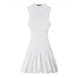 Slim-Backless Sleeveless Dress Floral Bud Dress With Thin Short Skirt Summer New