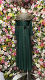 High-End Women's Temperament Dress 2025 Winter Heavy Industry Nail Polish Lily Loose Waist Long-Term Pressure Folding Dress Skirt