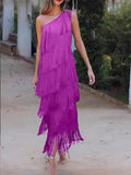 Fashion Eso-Shouldered Asymmetric Dress 2025 Spring And Summer New