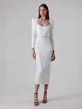2025 New Women's Autumn New Horn Long-Sleeved Belt Dress Fashion Temperament