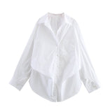 Spring 2025 New Women's Fashion Simple Bat Sleeve Silk Shirt