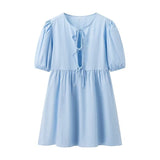 2025 New Women's Wear T-Shirt Style In The Long-Term Solid Shirt Dress Retro
