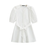 New Women's Fashion Leisure Simplicity Sufflinked Sleeve Dress
