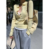 Early Autumn Wear A Set Of Korean Casual Lazy Half-Neck Knitted Wide-Legged Leg Trousers Two Sets Of Women