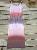 Summer Large Code New Sexy Dream Color Printed Women's Fashion Casual Sling Dress