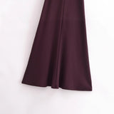 Comfort Soft Sleeveless Hanging Shoulder A Word Fan Flute Dress 2025 Spring Collar Body Medium Long Dress Women's Dress