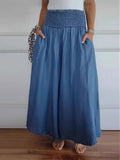 2025 New Hot Women's Fashion Casual To Take Wide Legs Tight Waist Bandwidth Pants