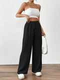 New Wish Summer Bursts Of Slacks Loose Pockets Tight Leg Trousers Women