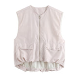 2025 Women's New Products Under The Wrinkled Vest Street Fashion Summer Loose Vest