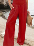 2025 New Spring Women's Casual Cotton Lint Comfortable Mid-Rise Trousers Women