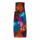 Women's Clothing 2025 Spring New Fashion Temperament Print Net Embossed Fan Flute Dress