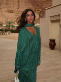 2025 New Women's Fashion Elegant Style Style Tamply Espress Printing V-Neck Dress