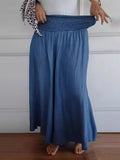 2025 New Hot Women's Fashion Casual To Take Wide Legs Tight Waist Bandwidth Pants