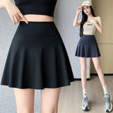 Short Skirts Summer Thin Women Wear Anti-Light Retling Abdominal Hip College Hips Yoga Skirt High Waist Half Skirt