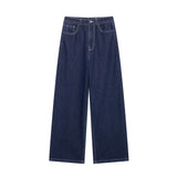 Spring 2025 New Women's Belt Denim Jacket + Straight Trousers Set