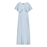 Spring 2025 New Women's Temperament Silk And Simoufry Dress