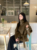 2025 Autumn And Winter New Women's Commuting Collar Button Belt Belt Coat Woman