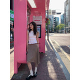 Vintage Sling Vest Sleeveless Body Dress Summer New Design Open Skirt Set