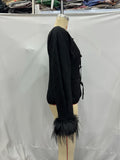 2025 New Women's Clothing Explosion Hair Spliced Cotton Jacket