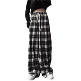 2025 Summer Explosion Thin High-Waisted Vertical Easy Summer Black And White Trousers