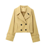 Zfeng 2025 Autumn New Women's Design With A Windbreaker Short Jacket Jacket