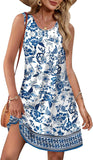 2025 Summer Beach Loose V-Neck Sleeveless Pocket Dress Vestȹ