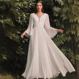 2025 New Women's Wish Sexy Deep V Long-Sleeved Dress Dress