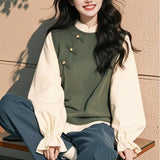 Embroidered Broad-Legged Jeans Women's Spring And Autumn 2025 Hit High-Waisted Loose Design Sense Spliced Straight Straight Trousers