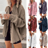 Autumn 2025 New Coat Fashion Casual Collar Pocket Splicing Irregular Shirt Jacket Woman