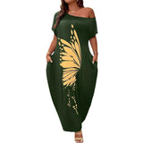 New Women's Explosive Casual Dress Temperament Commuter Digital Print Dress