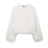 Women's Thick Lamb Fur Black Coat Women's Winter 2025 New Fur