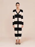 Spring/Summer 2025 New Sexy Dress With Tective Striped Striped Dresses