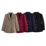 Fashioned Long-Sleeved Blazer Top 2025 Spring And Autumn New Woman