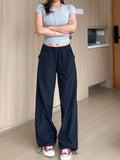 Black Quick-Drying Spant Sweatpants Women's Thin 2025 New Summer Small Straight-Legged Trousers